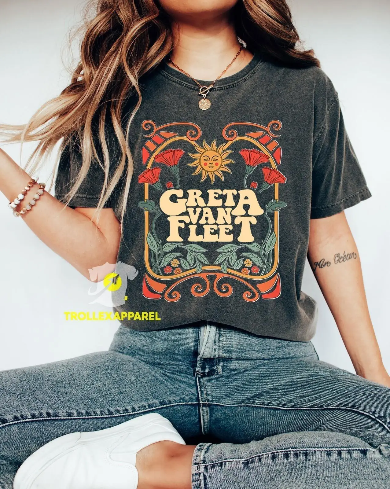 Greta Van Fleet Dream In Gold Tour Unisex T-Shirt Gift Fans Music All Size