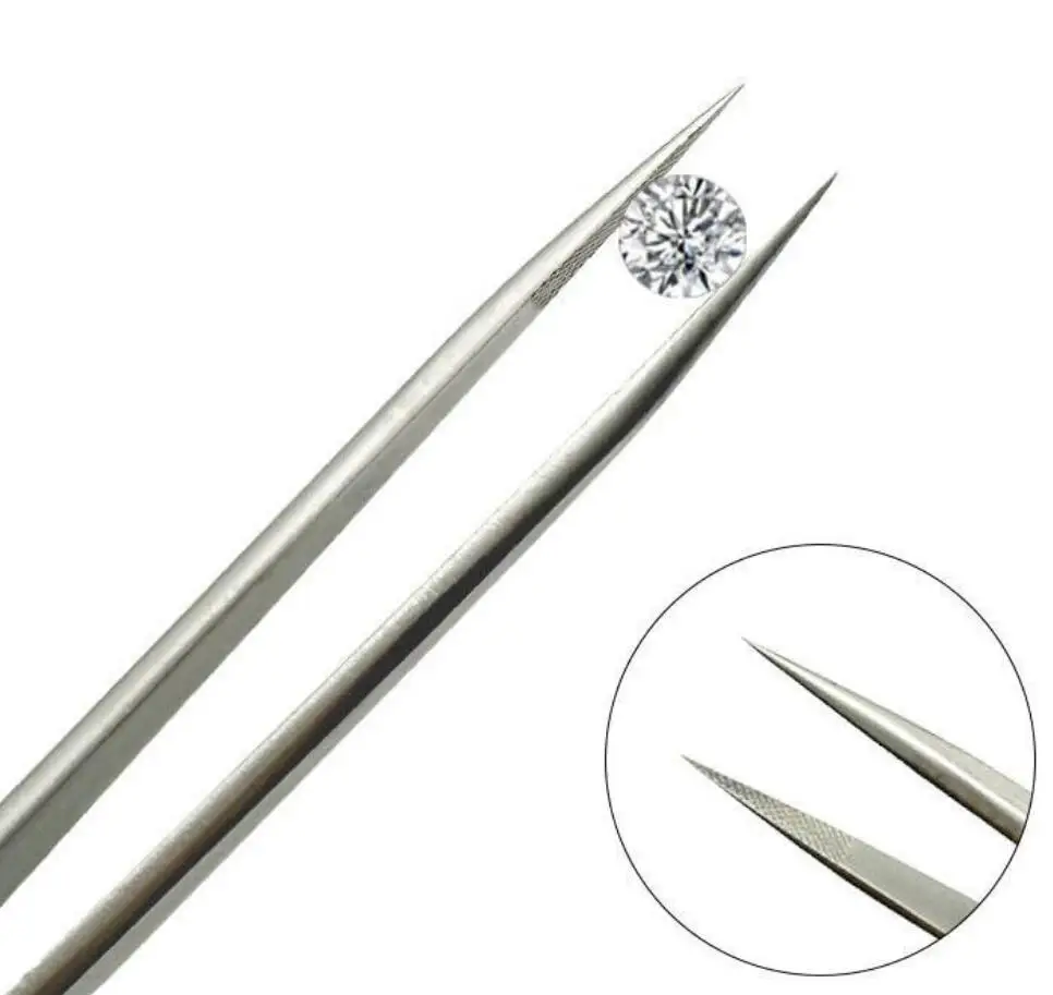 

Многоцелевые пинцеты из нержавеющей стали, ювелирные инструменты, идеально подходящие для дизайна ногтей, стоматологических кристаллов и сбора хлопка