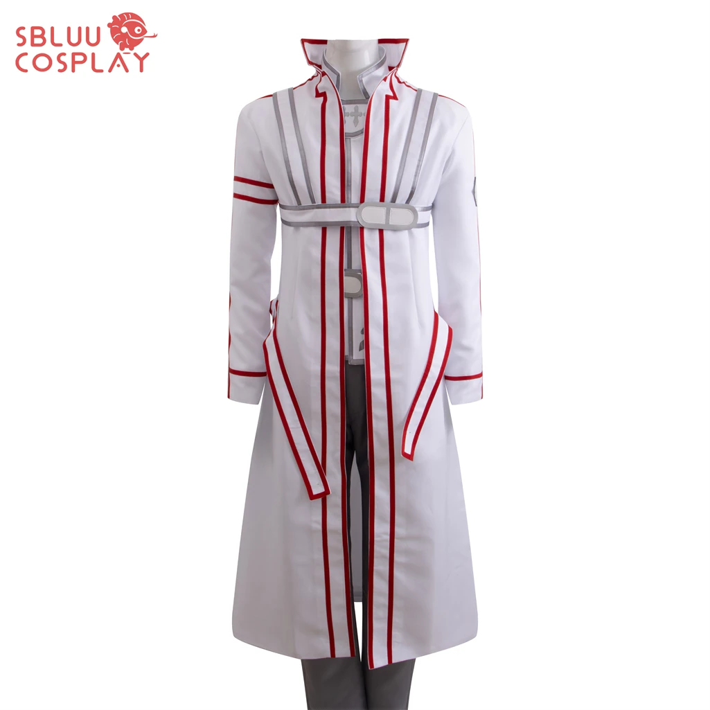 SBluuCosplay Sword Art Online Kirito Cosplay Costume White Version Custom Made