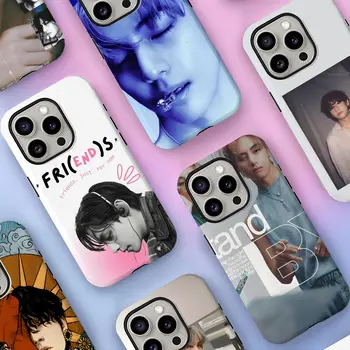 韓國歌手V樂團BTS手機殼貼膜T-Taehyung外殼,適用於iPhone 16 15 14 13 12 11 Pro Max Plus 8 最佳銷售 BTS iPhone手機殼 - №6