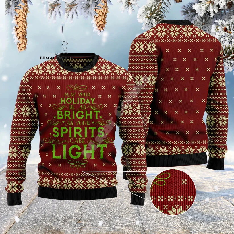 Christmas Santa Claus Cartoon Anime Graffiti Retro Winter Ugly Sweater 3DPrint Harajuku Pullover Casual Funny Long Sleeves X19