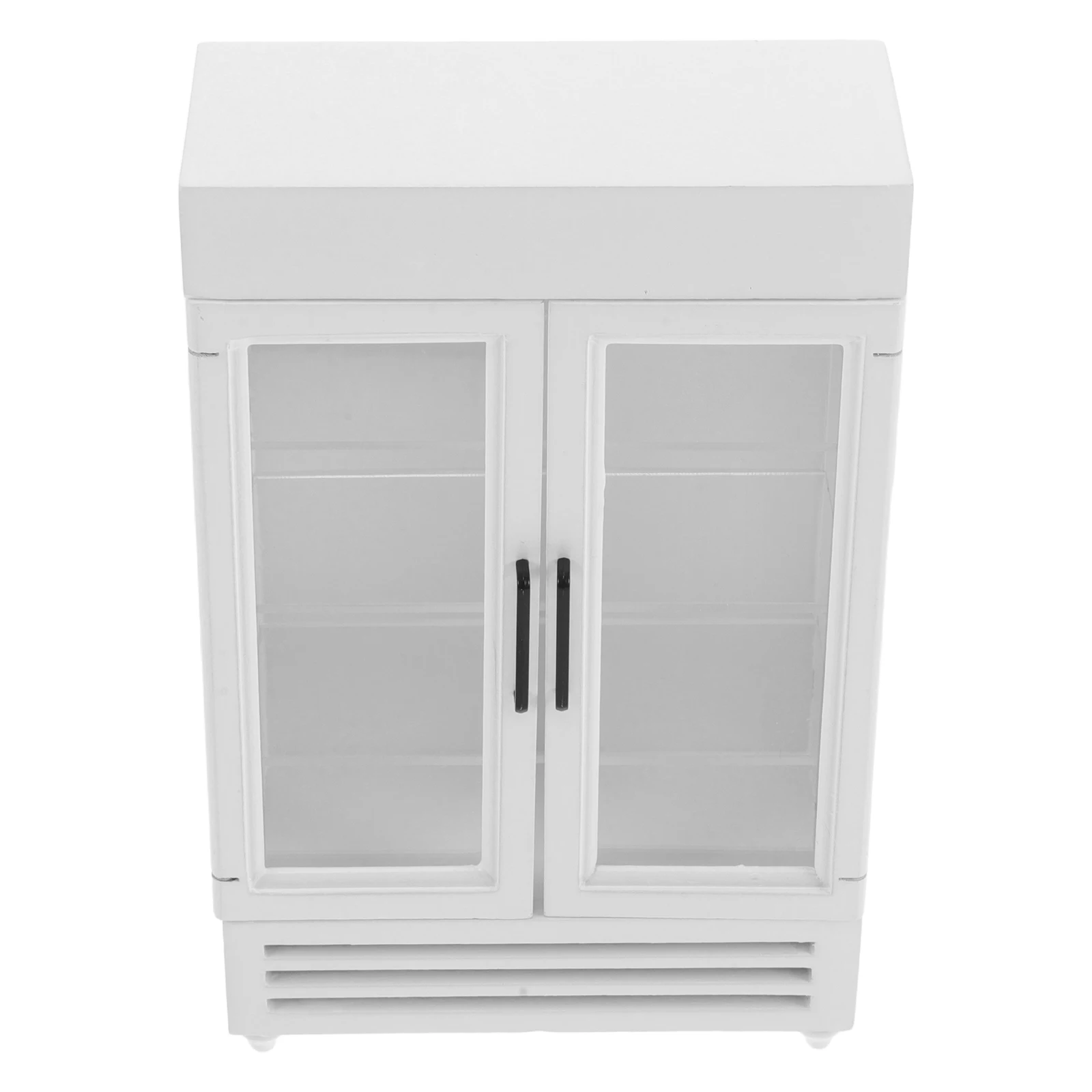 

House Micro Scene Fridge 's Refrigerator Model Unique Mini Beverage Wood Dollhouse Toy