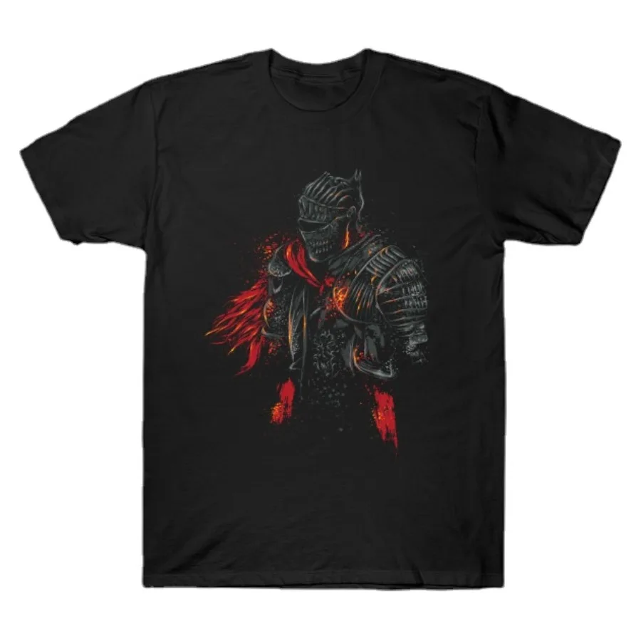 

Red Knight Painting Art T-Shirt. Summer Cotton Short Sleeve O-Neck Mens T Shirt New S-3XL