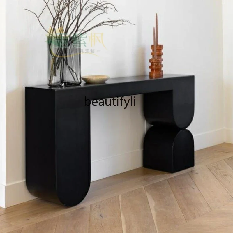 

Nordic creative entrance table strip case front door table light luxury simple entrance cabinet