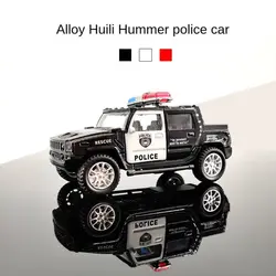 1:43 Simulation Kids Police Toy Car Model Pull Back Alloy Diecast Off-road Vehicles Collection Gifts Toys for Boys Children