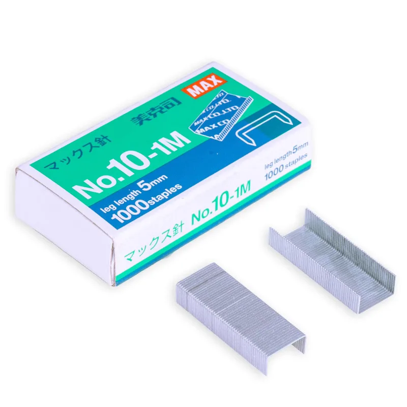 1Pcs Japan MAX NO.10-1M Staples No. 10 Staples Staples Small Stapler Nail 1000 Height 5mm Width 8.4mm