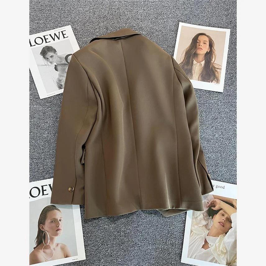 2024年春 レディースファッション ジャケットコート レディースジャケット 通勤スタイル 長袖 ポリエステル スーツカラー ワンボタン