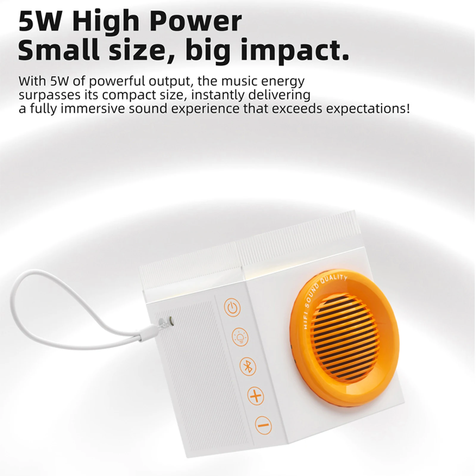 Mini luz noturna bluetooth 5.4 alto-falante ao ar livre sem fio chocante baixo sistema de áudio sem fio mp3 player música soundbar recarregável