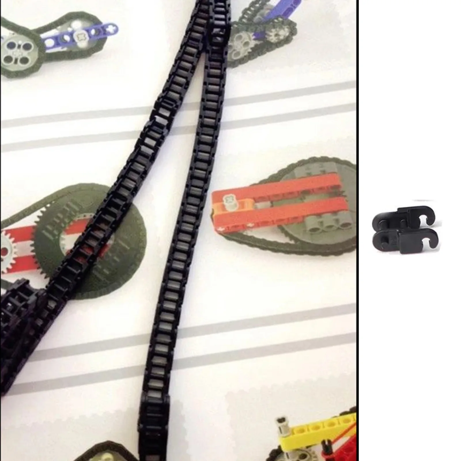 

100Pcs Building Block Chain Links for Tank Track, Compatible with Major Brick Systems