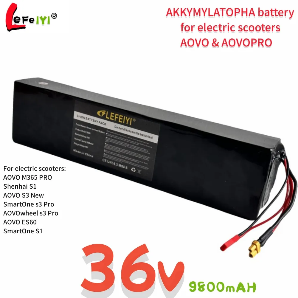 Electric Scooter Battery AOVO / AOVOPRO / Kugoo S1- 36V 9.8Ah 10S3P with BMS