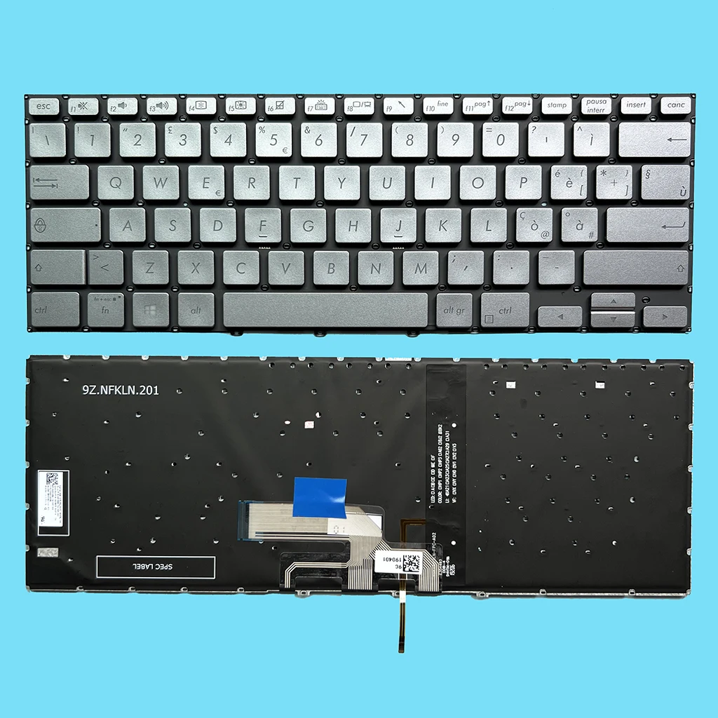 UX462 Spanish Portuguese Italian Belgian Keyboard For ASUS Zenbook UX462 UX462D UX462DA UX462F UX462FA Backlit NSK-WR2BQ0S