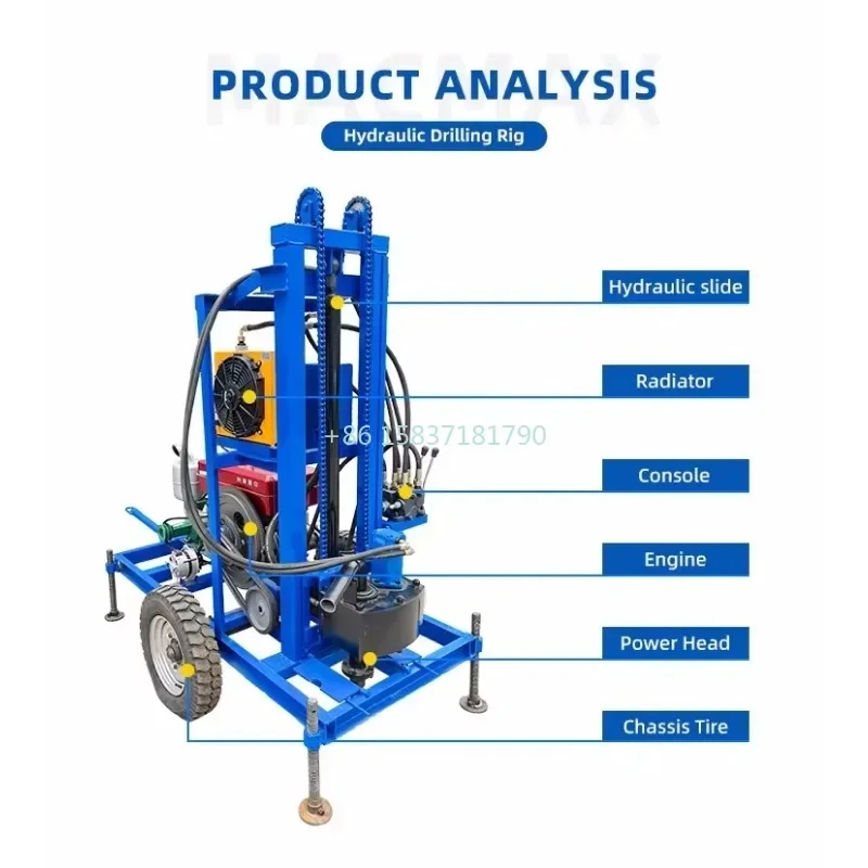 

Small Drilling Rig Machine Portable Hydraulic Deep Water Well Drilling Rig Multifunctional Mini Water Well Drilling Rig Machine