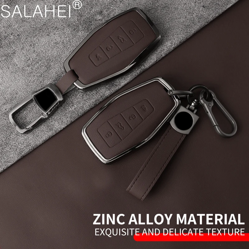 Zinc Alloy Car Key Cover Case Shell for Geely Coolray X6 Geometry C Emgrand Global Kulrey Hawk GX7 Okavango Keychain Accessories