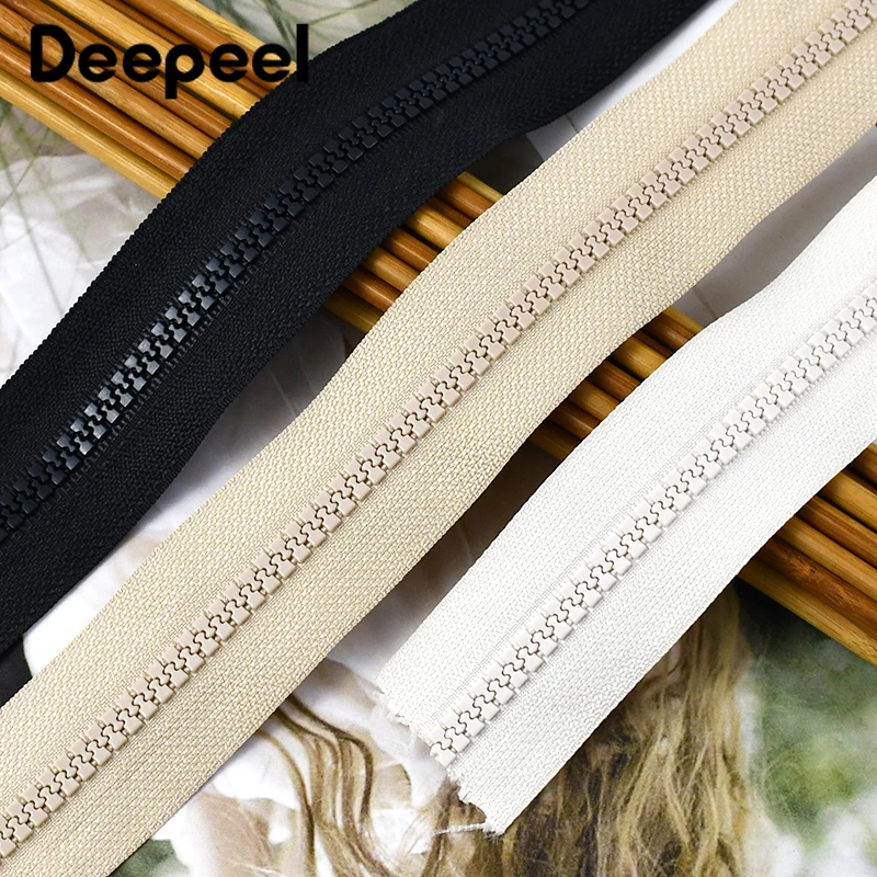 

5/10Meters Deepeel 5# Resin Zippers Bag Down Jacket Sewing Zipper Coil Roll Garment Open End Zip Repair Kit Tailoring Accessory