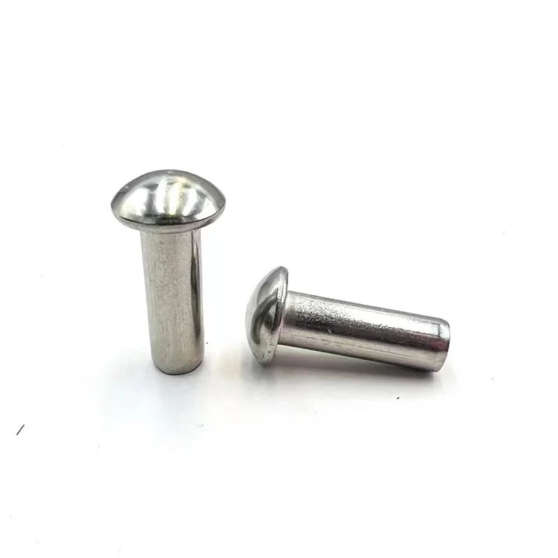 10/50pcs M0.8 M1 M1.2 M1.4 M1.6 M2 M2.5 M3 M4 M5 M6 A2-70 304 Stainless Steel Button Round Head Solid Rivet Self Plugging GB867