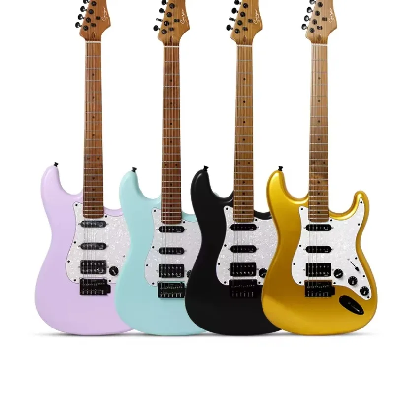 Smiger Upgrade Poplar Body Roasted Maple Neck&fingerboard Alnico V HSS Pickup St L-G2-MAX Electric Guitar with Locking Tuner