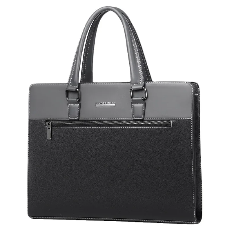 2023 New Luxury Leather Business Men's Briefcase Male Fashion Shoulder Bag Men Messenger Bag Boy Casual Tote Computer Bag