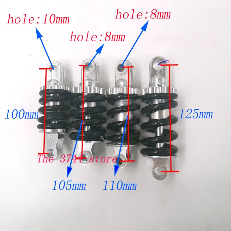 100mm,105mm,110mm,125mm Pound Shock Bike After Suspension Type Adjustable Absorber Spring Electric Scooter Skate Motorcycle Fold