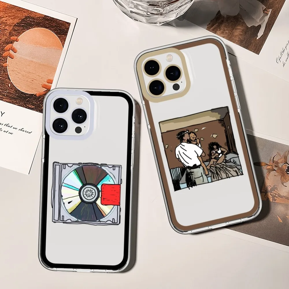 Album Cover Stick Figure Phone Case For iPhone 11 12 Mini 13 14 Pro Max Transparent Shell