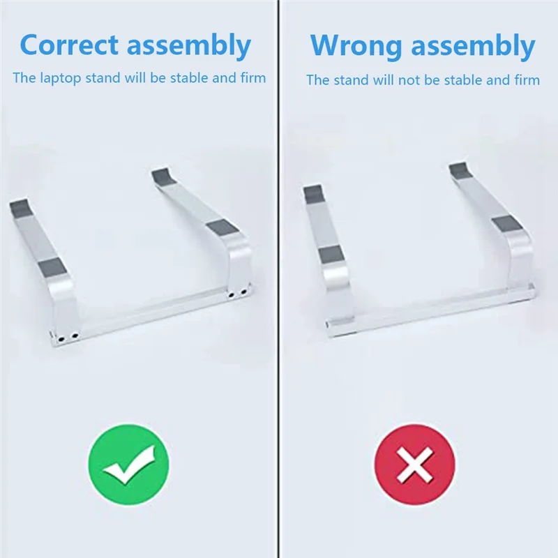 N21R Desktop Laptop Stand Stable Stand Ergonomic Aluminum Computer Riser Laptop Cooling Stand (Silver)