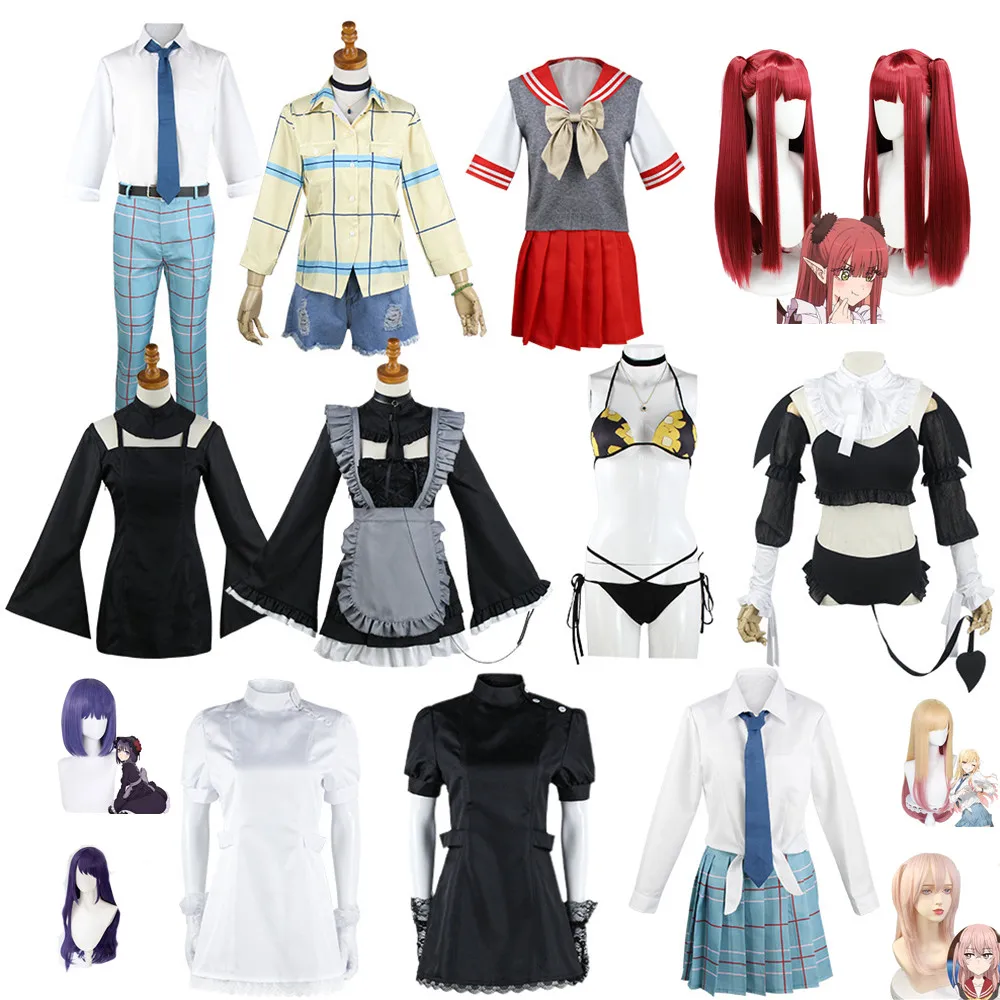 Anime Kitagawa Marin Cosplay My Dress Up Darling Gojo Wakana Costume School Uniform Skirt Outfits Carnival Sui Swimsuit  Bikini