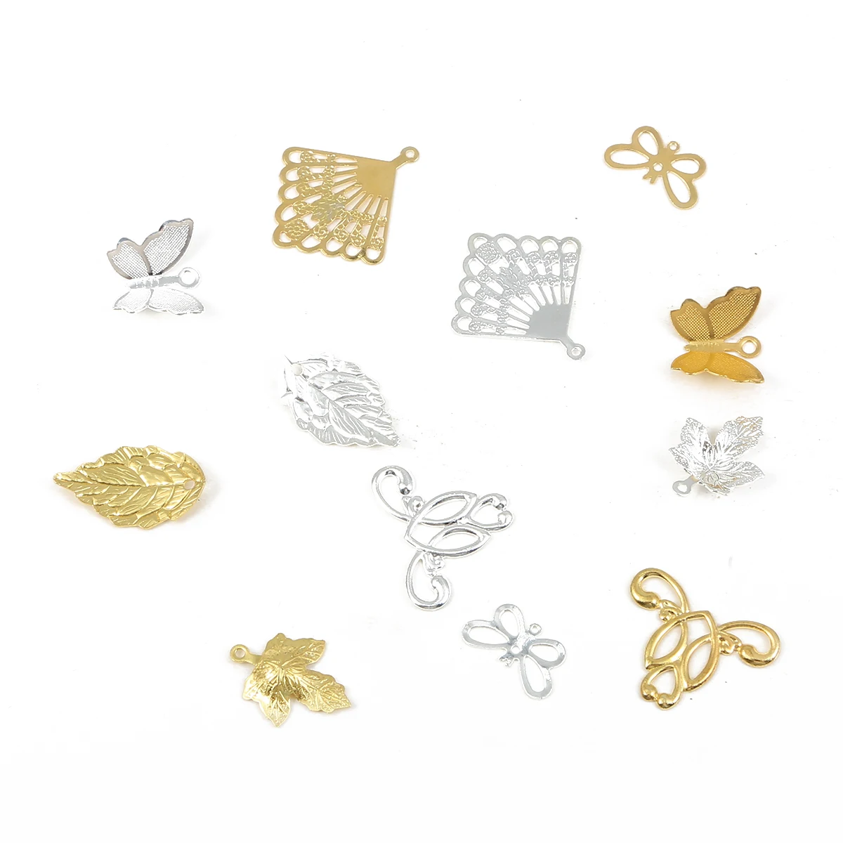 

10pcs Earring Connector Charms Base Pendant Silver Plated Gold DIY Jewelry Making Accessories Findings for Bracelet Necklace