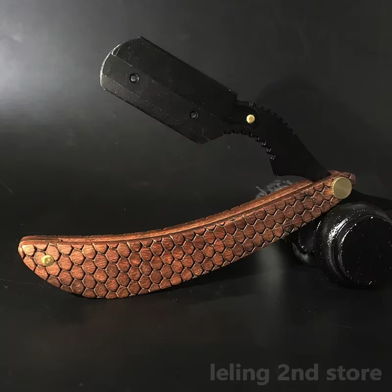 男性理髪かみそりプロフェッショナルマニュアルシェーバーストレートエッジステンレス鋼かみそり折りたたみシェービングシェーバーひげカッターギフト