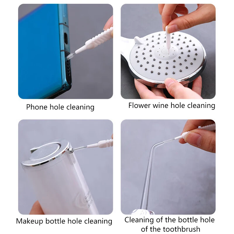 Bathroom Micro Nylon Brush Shower Head Anti-clogging Cleaning Brush Mobile Phone Hole Pore Gap Washing Tools Toilet Accessorie