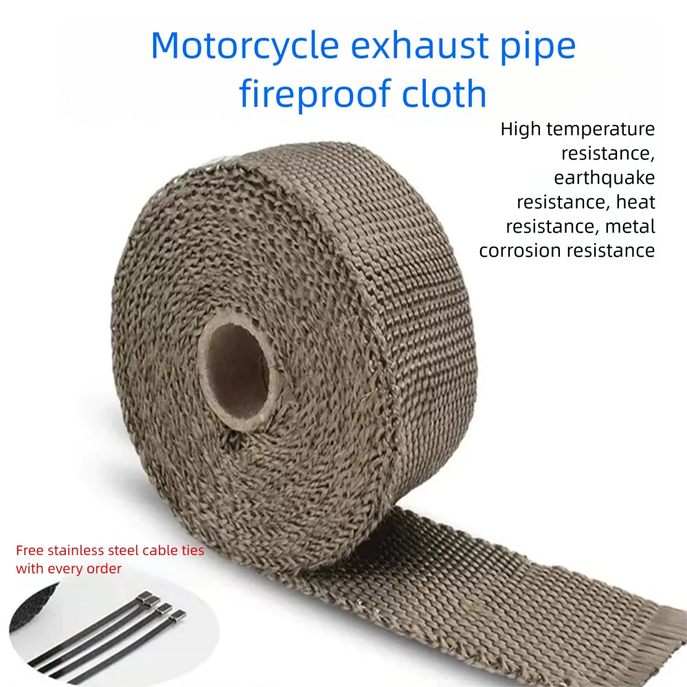 

Motorcycle modification with fire-resistant and heat-insulating cloth, exhaust pipe, banana cloth with insulation cotton, sound