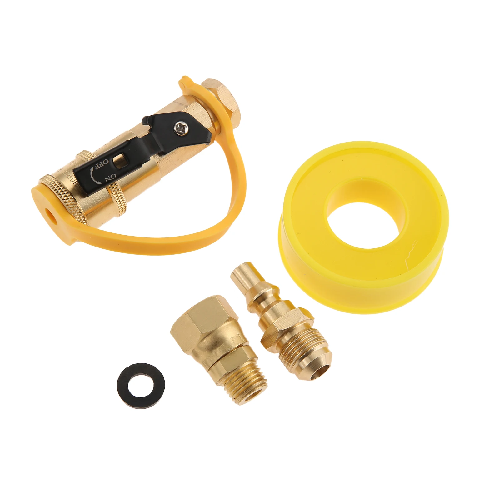 

1Set 1/4" Quick Connect Propane Adapter Accessories with 3/8" Male Female Converter for 5/10PSI Fire Pit Fireplace Forge Burner