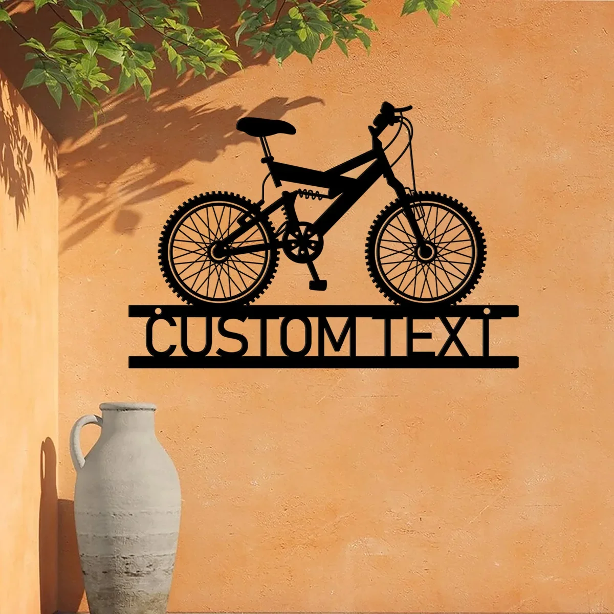 Custom Bicycle Wall Art Mountain Bike Metal Wall Art Mountain Bike Metal Sign Cycling Wall Decor Bicycle Lover Gift Cyclist Gift