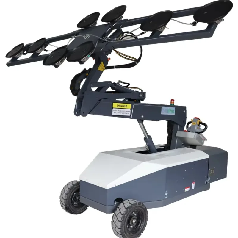 YG New 400kg/880lb Capacity Trolley Vacuum Lifter Suction Cups Remote Control 360 Rotation for Marble Tile Granite Metal