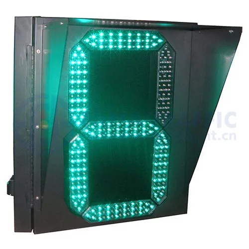 720 * 570 mm dreifarbiger einstelliger LED-Countdown-Timer IP65-Verkehrsschild mit rotem, gelb-grünem Licht
