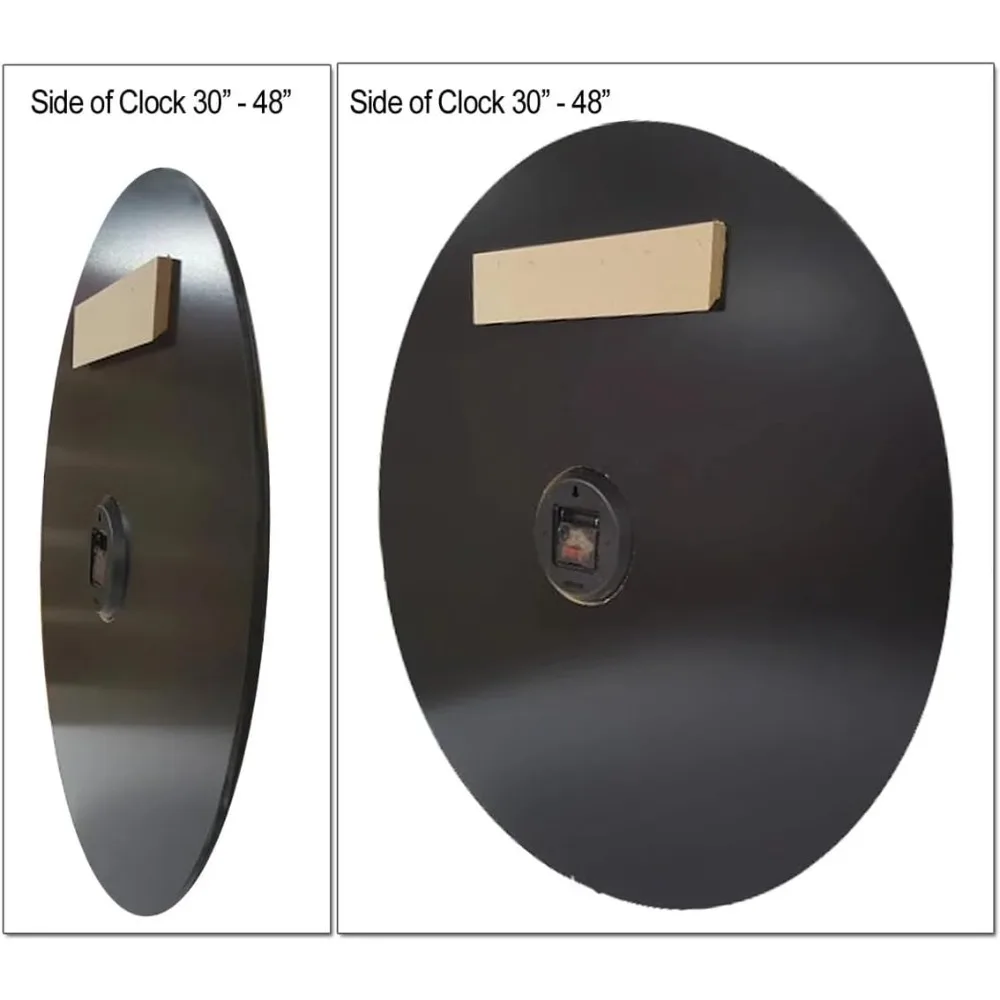 Ultra Quiet Quartz Gray Clocks - Handcrafted in USA with Long-Lasting Vibrant Colors, Available in 8 Sizes
