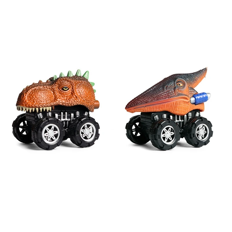 8PCS Dinosaur Pull Back Car Toys Baby Car Pull Back Car Dino Toy con grande ruota per pneumatici per 3-6 bambini