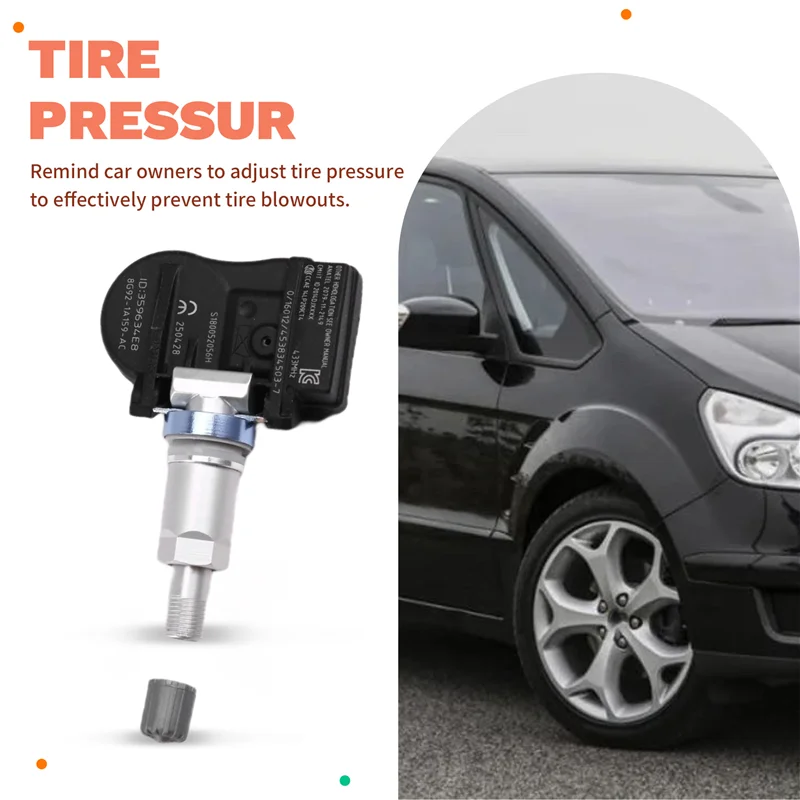 A73X-4PCS TPMS Tire Pressure Monitor Sensor 433Mhz For Ford S-Max Mondeo 8G92-1A159-AC 8G92-1A159-AB 8G92-1A189-KB