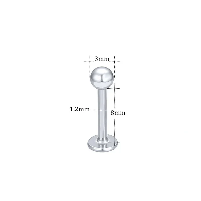 Surgical Steel Labret Lip Piercing Earrings, 36Pcs Set
