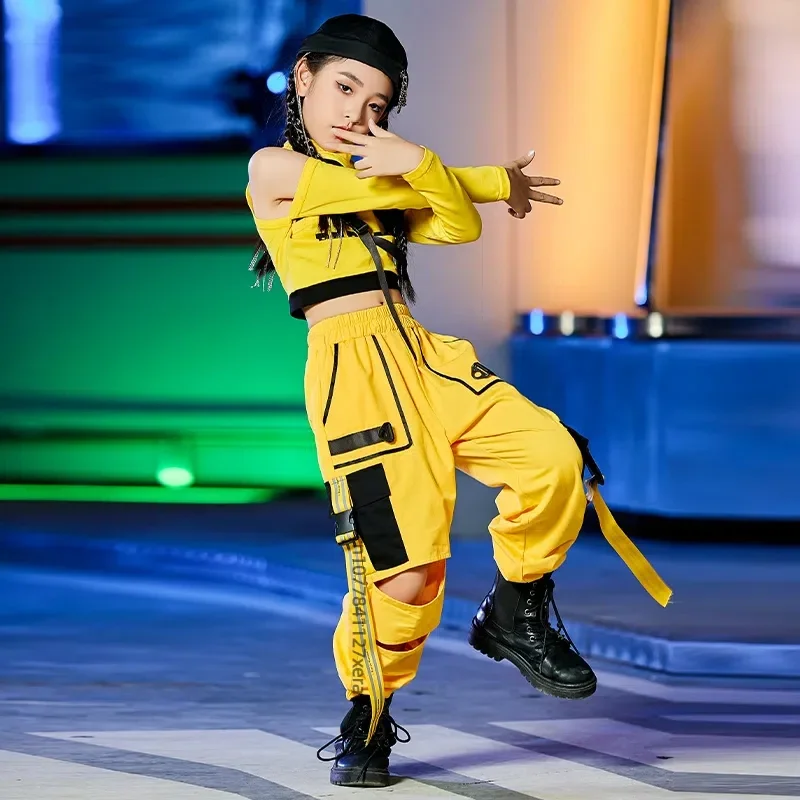 ジャズダンス衣装、ファッショナブルなファッションショー、ガールズモデル、ストリートダンスステージパフォーマンス衣装、子供のダンス練習