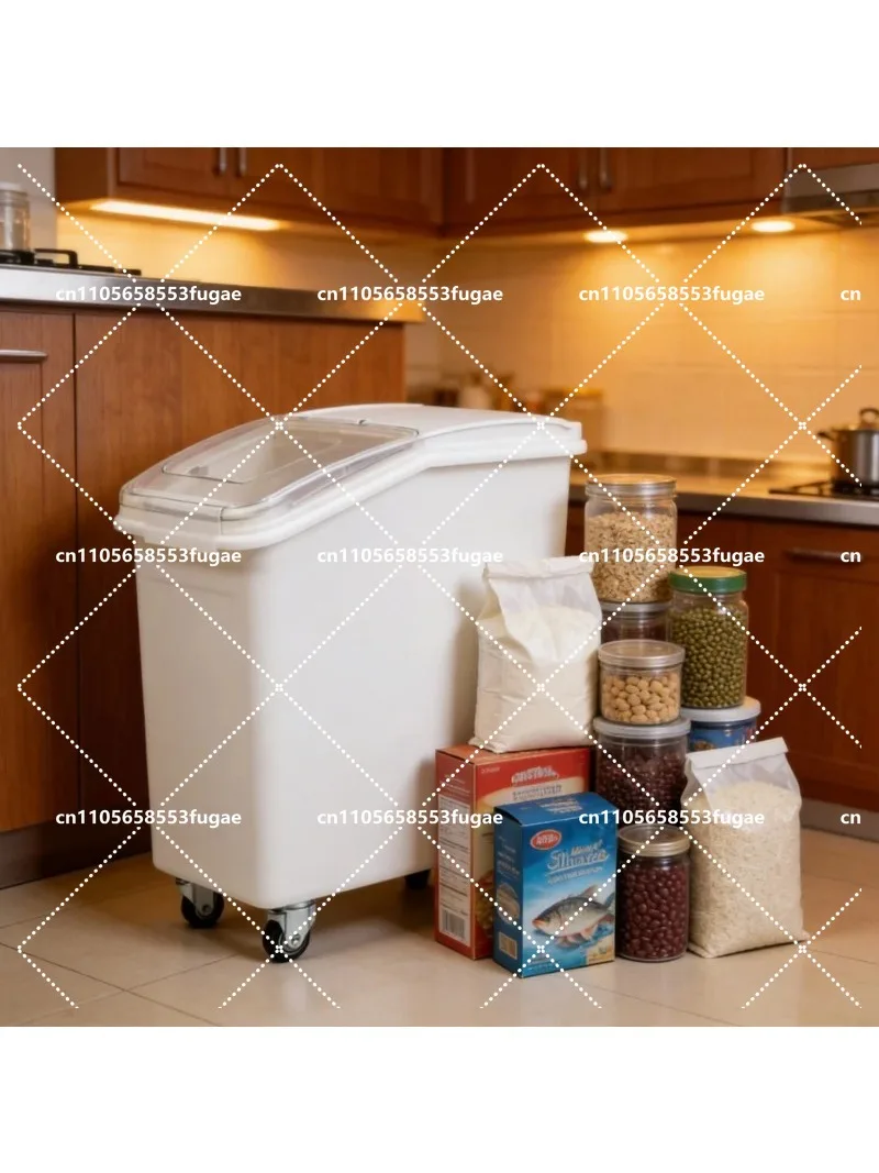 50kg Food Grade Plastic Drum for Flour Grain Rice Dry Beans Seafood Storage Stackable Waterproof