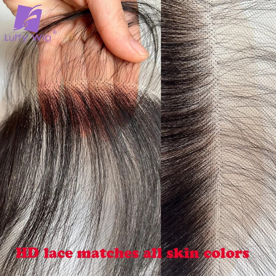 HD Lace Fringe Bangs Invisible Hairline 6x1 Virgin Human Hair For Women Reusable Swiss Lace Edges Hairpieces With Baby Hair