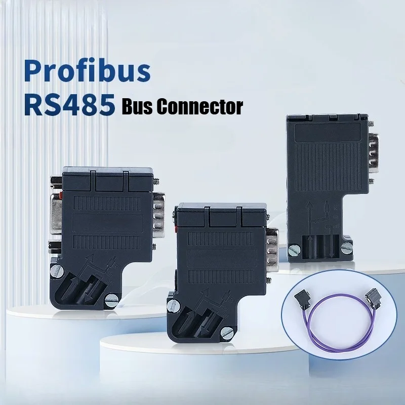 PROFIBUS BUS DP Connector 90°/35° Communication Connector with Terminating Resistor Suitable for Siemens 485 Plug 972-0BA12-0XA0