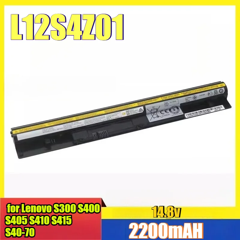 2200mAh High Capacity Li-ion Battery L12S4Z01 for Lenovo S300 S400 S405 S410 S415 S40-70 14-inch Laptop Safety Protection