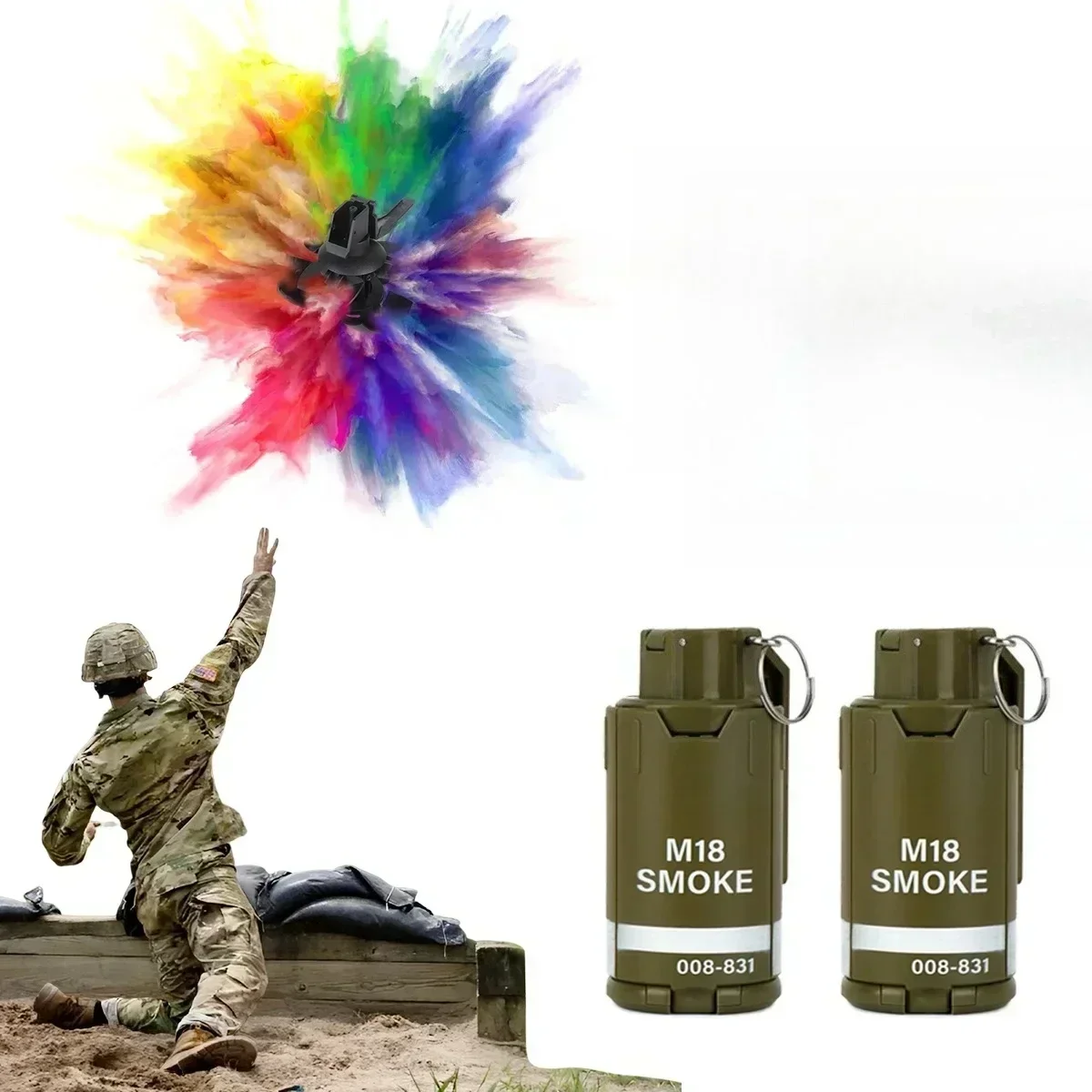 

Игровая тактическая граната QqOutdoor для страйкбола, игрушечная, для игры в CSGO, стреляет водными пулями, модель для ролевых игр