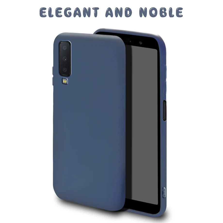 For Samsung Galaxy A7 2018 Case Bumper Soft Matte Silicone Coque For Back Cover Samsung A7 2018 A750 A750F Case