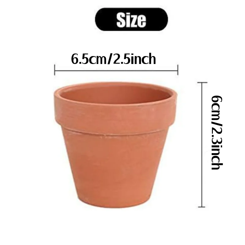 24 قطعة 2.5 بوصة أواني تيرا كوتا الفخار زارع الصبار أواني الزهور وعاء عصاري مع فتحة الصرف-رائع للنباتات والحرف اليدوية