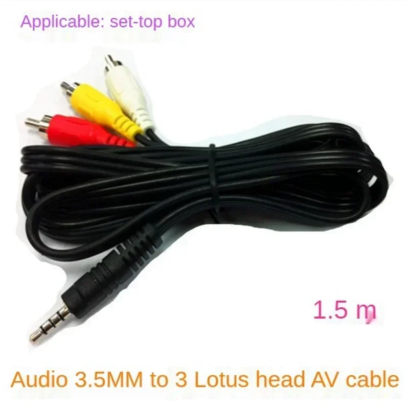 1분 3초 AV 케이블 TV 출력, 3.5mm 남성-3 로터스 오디오 및 비디오, 3가지 색상(노란색, 흰색, 빨간색) RCA