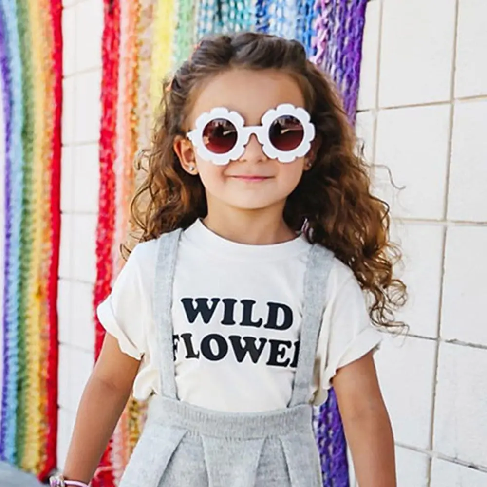 1pc Fashion Cute Eyewear Outdoor Product Streetwear Flower Shape Sun Glasses Children Sunglasses Vintage