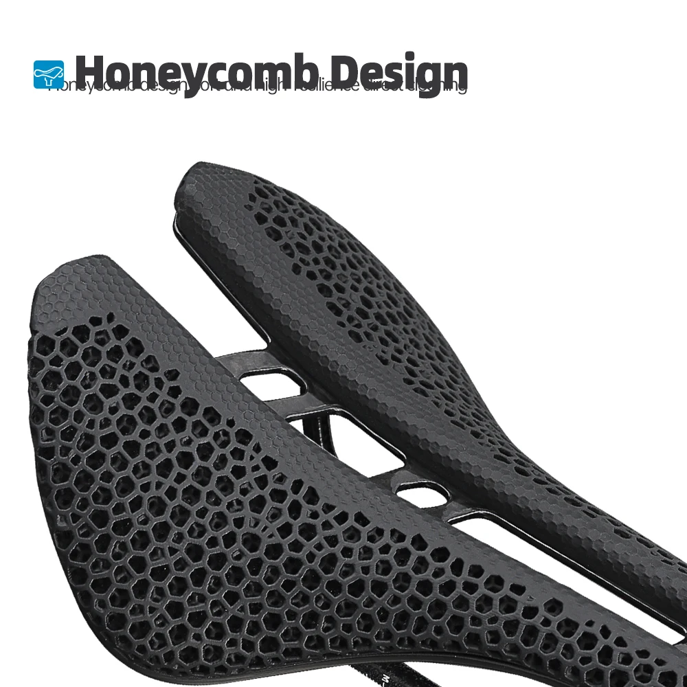 ثلاثية الأبعاد مطبوعة دراجة السرج MTB الطريق دراجة وسادة T800 الكربون مقعد جوفاء مريحة للتنفس مقعد الحصى الدراجات الملحقات #6