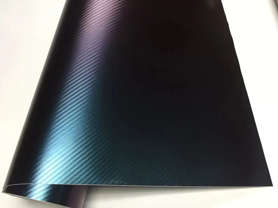 2025 Brons tot rood Chameleon 3D koolstofvezel PVC vinyl wrap sticker folie afdekfolie voor lichaam