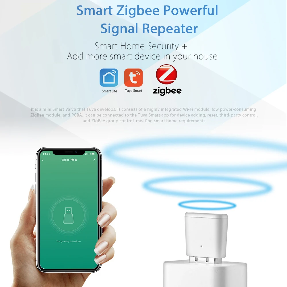 Tuya ZigBee 3.0 Signal Amplifier Repeater Range Extender Control for Smart Home APP Life Devices Mesh Home Assistant Automation